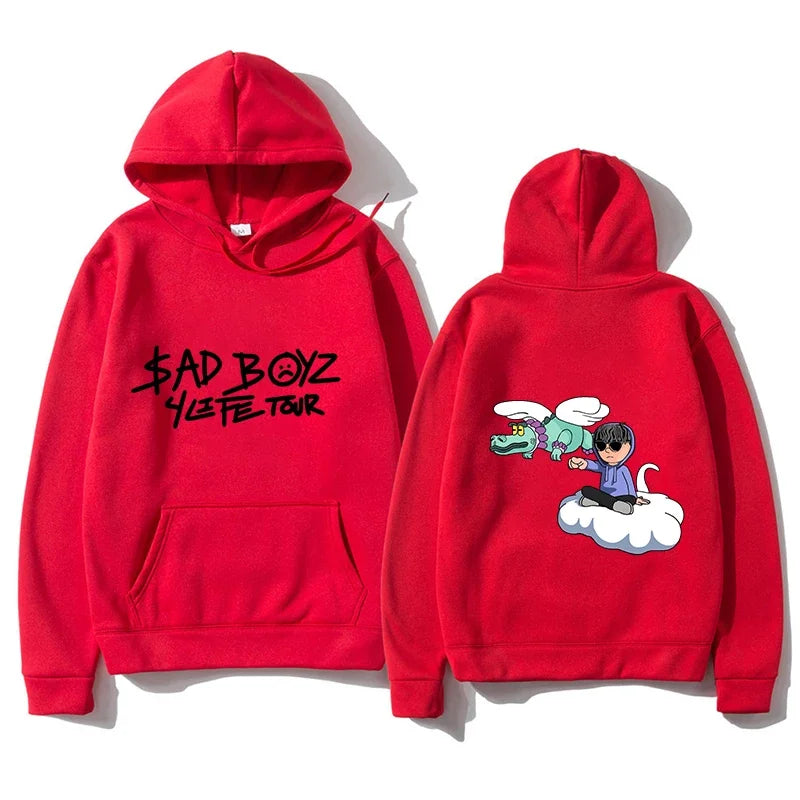 Junior H Sad Boyz 4Life Tour Hoodie - Red