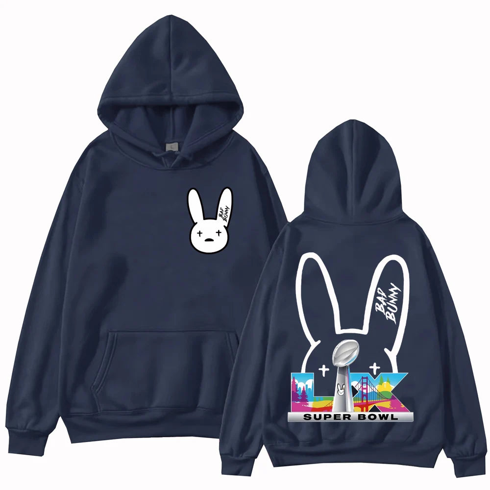 Bad Bunny Bowl 2026 Halftime Show hoodie - navy blue