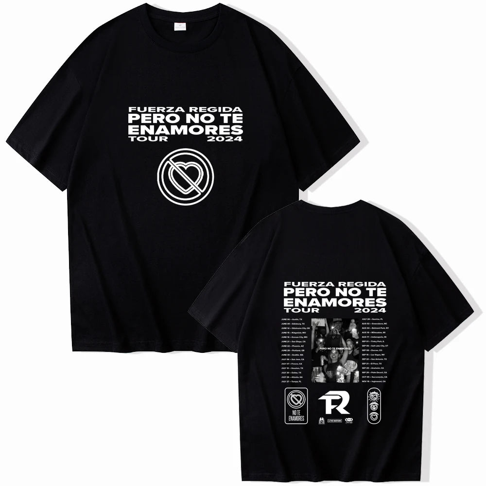 Fuerza Regida “Pero No Te Enamores Tour 2024” T-Shirt – Black