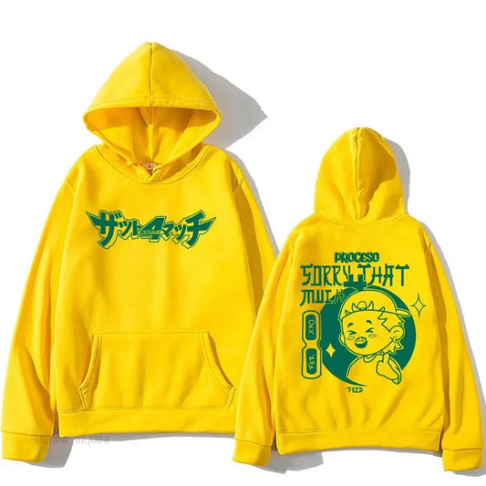 Feid “Sorry 4 What” Manga Hoodie – Yellow