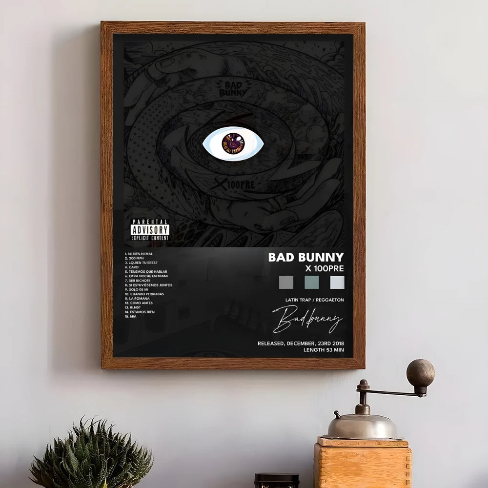 Bad Bunny “X 100PRE” Album Poster Print