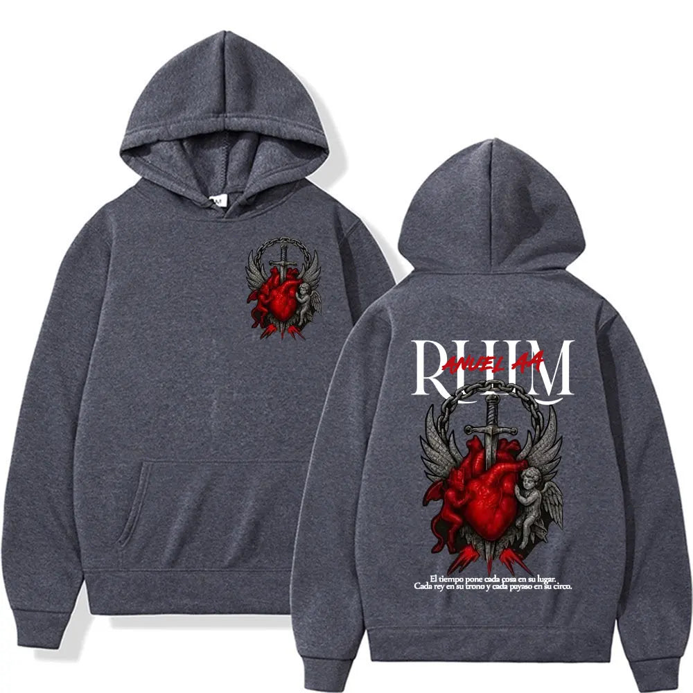 Anuel AA Rhlm Album Tour Hoodie – Dark Grey