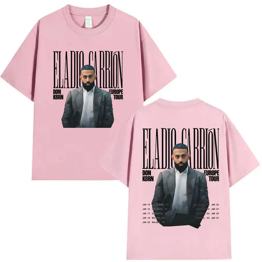 Rapper ELADIO CARRIÓN DON KBRN WORLD TOUR 2025 T-Shirt – Pink