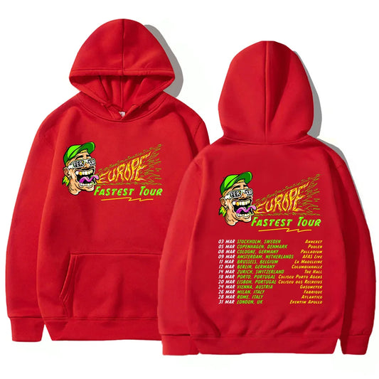 Feid “Europe Fastest Tour” Hoodie – Red