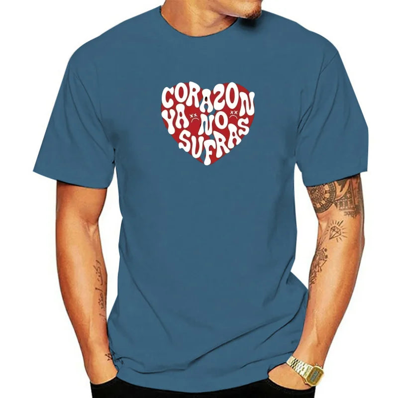 Junior H Corazón Ya No Sufras T-Shirt – Black