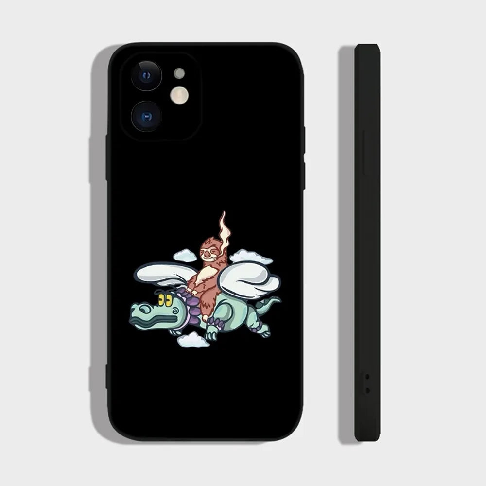 Natanael Cano iPhone Case – Flying Sloth Dragon