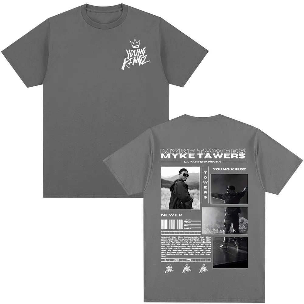 Myke Towers LA PANTERA NEGRA T-Shirt Dark Grey
