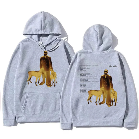 Myke Towers Lyke Mike Album Hoodie Gray