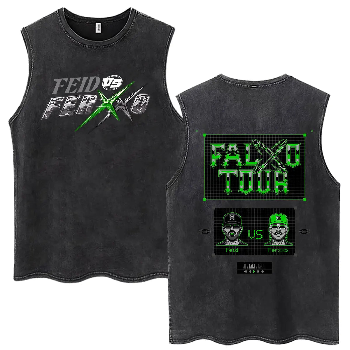 Feid EL GREEN PRINT: La Saga FEID VS FERXXO Tour 2026 Tank Top