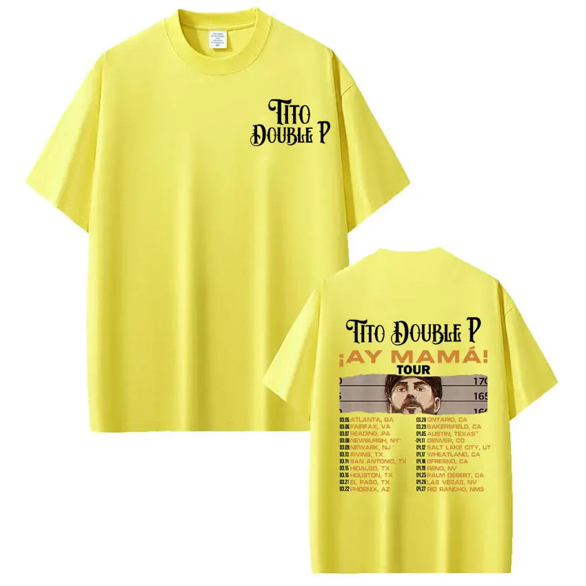 Tito Double P “Ay Mamá! Tour 2025” T-Shirt – Yellow