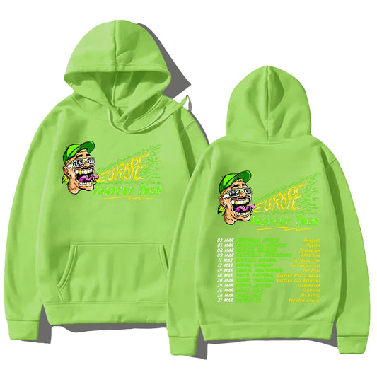 Feid “Europe Fastest Tour” Hoodie – Light Green