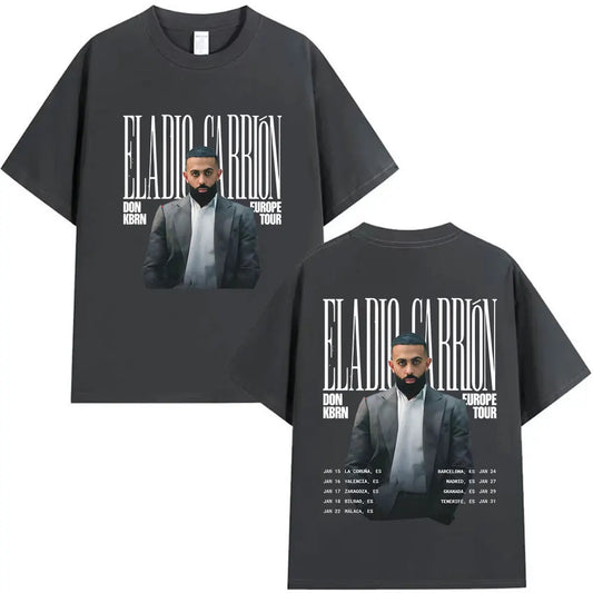 Rapper ELADIO CARRIÓN DON KBRN WORLD TOUR 2025 T-Shirt – Dark Grey