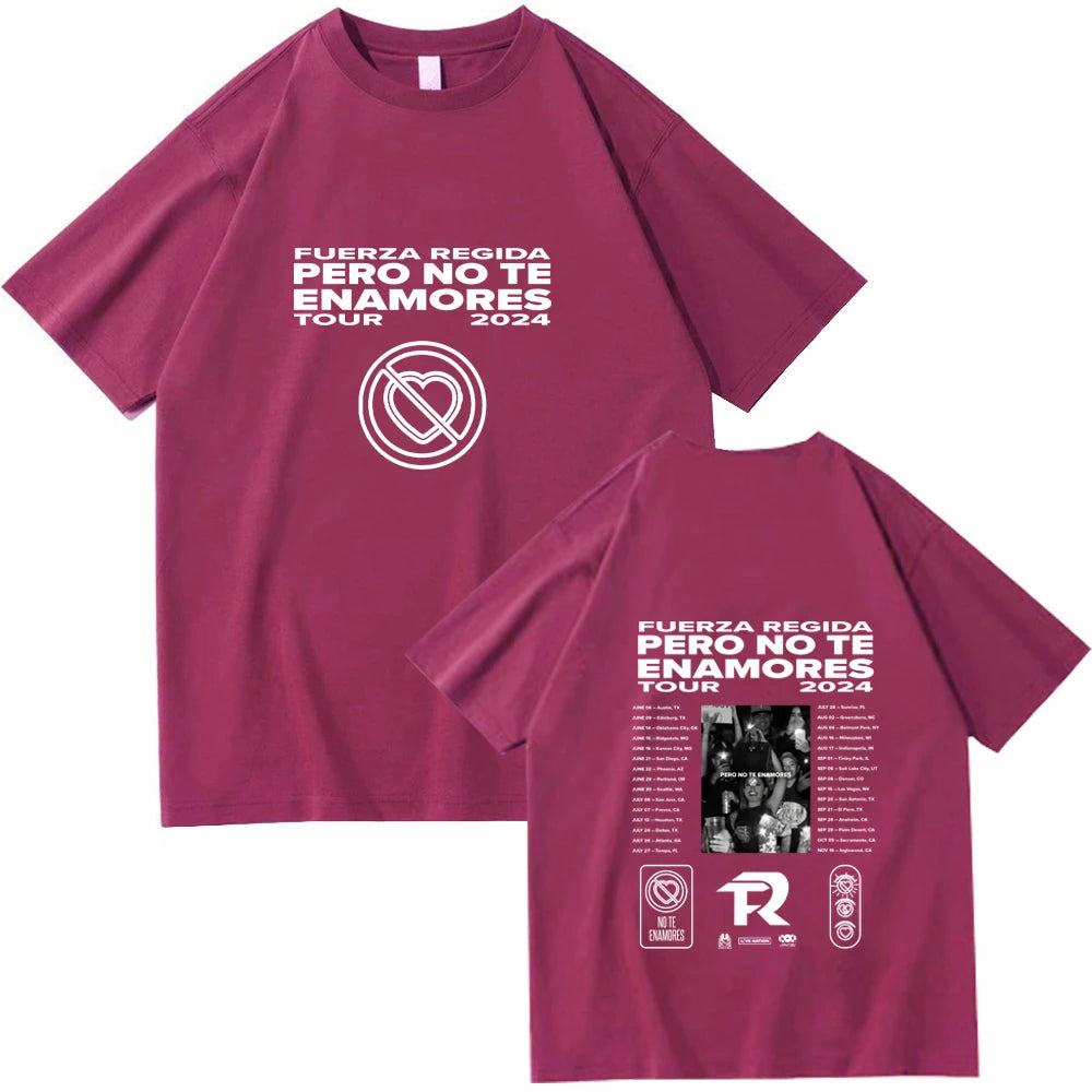 Fuerza Regida “Pero No Te Enamores Tour 2024” T-Shirt – Red