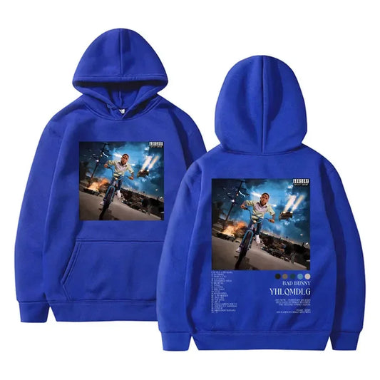 Bad Bunny YHLQMDLG Hoodie – Blue