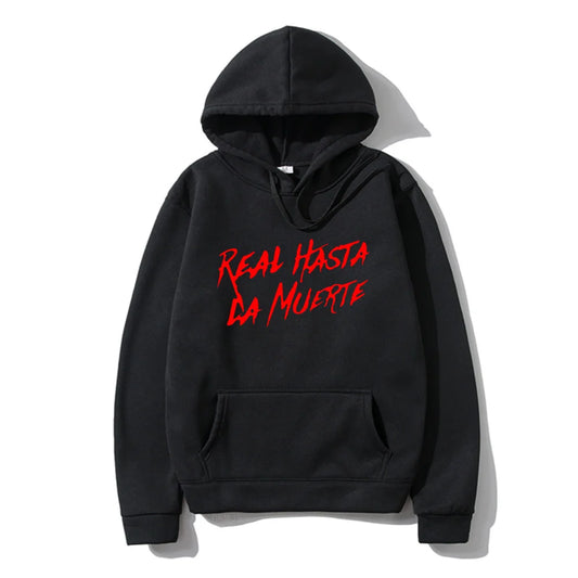 Anuel AA Real Hasta La Muerte Hoodie – Black & Red