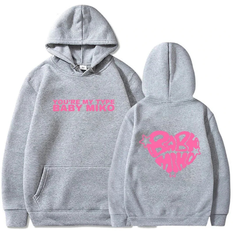 Gray Hoodie Baby Miko – Young Miko