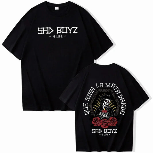 Junior H 2024 Tour Black T-Shirt – Sad Boyz 4 Life