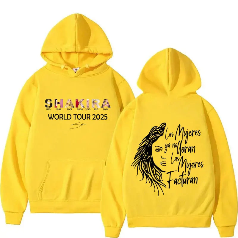 Shakira Las Mujeres Ya No Lloran World Tour 2025 Hoodie – Yellow