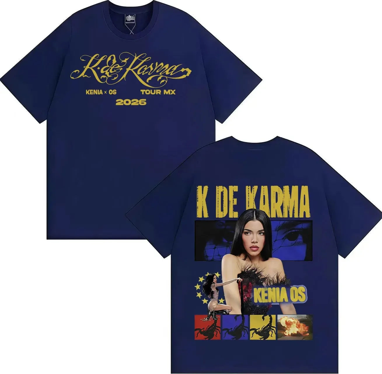 Kenia OS K de Karma Album T-Shirt - Navy Blue