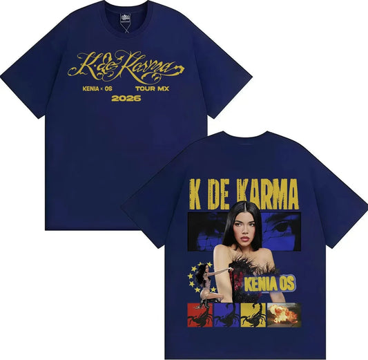 Kenia OS K de Karma Album T-Shirt - Navy Blue