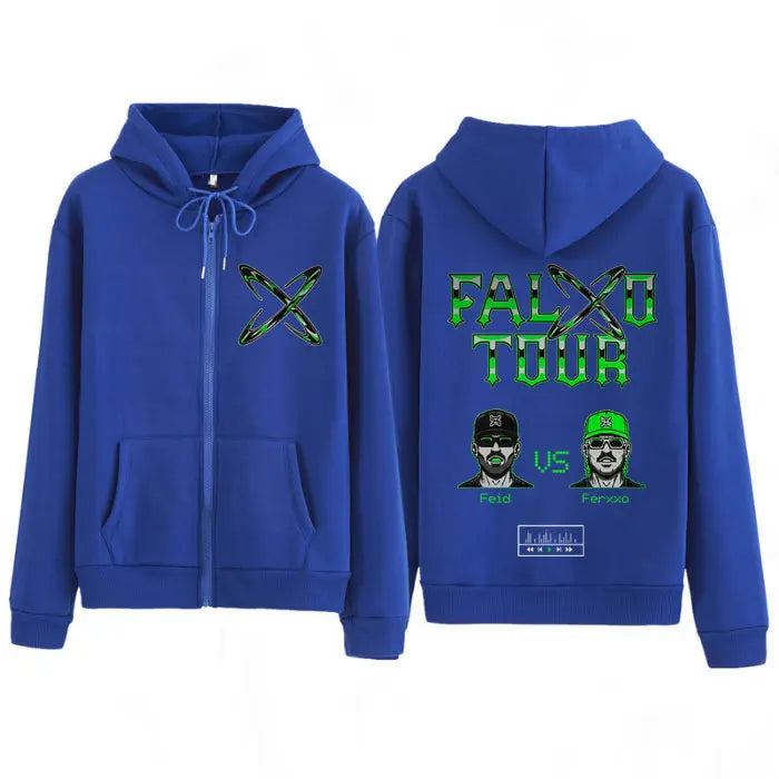 Feid EL GREEN PRINT: La Saga PALXO TOUR Zip-Up Hoodie