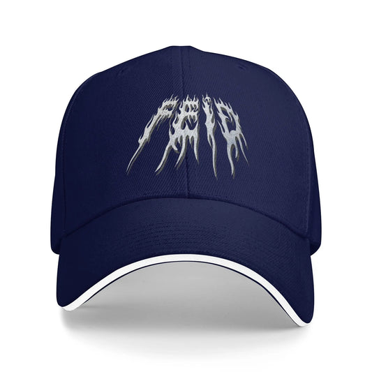 Feid “Ferxxo Flame Logo” Cap – Navy Blue