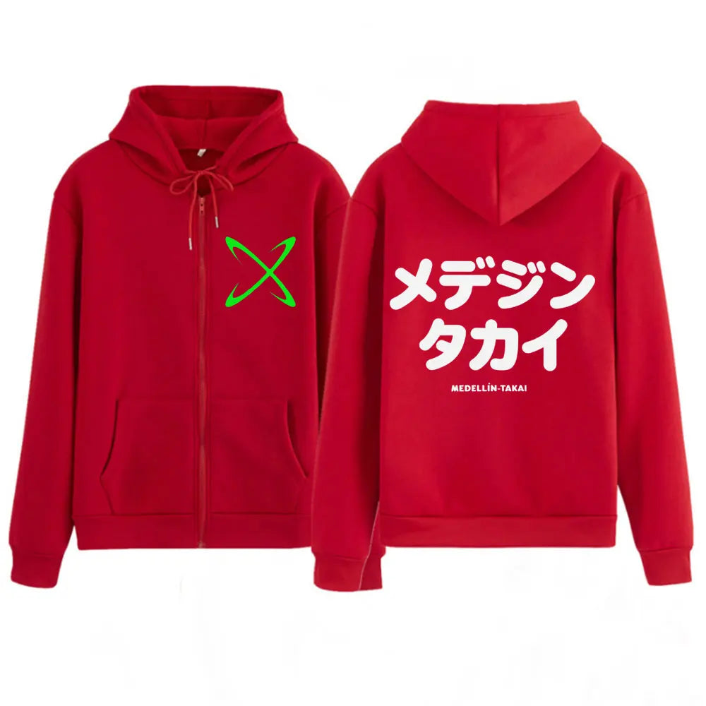 Feid EL GREEN PRINT: La Saga Medellín–Takai Zip-Up Hoodie