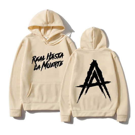 Anuel AA Album Real Hasta La Muerte Hoodie Beige