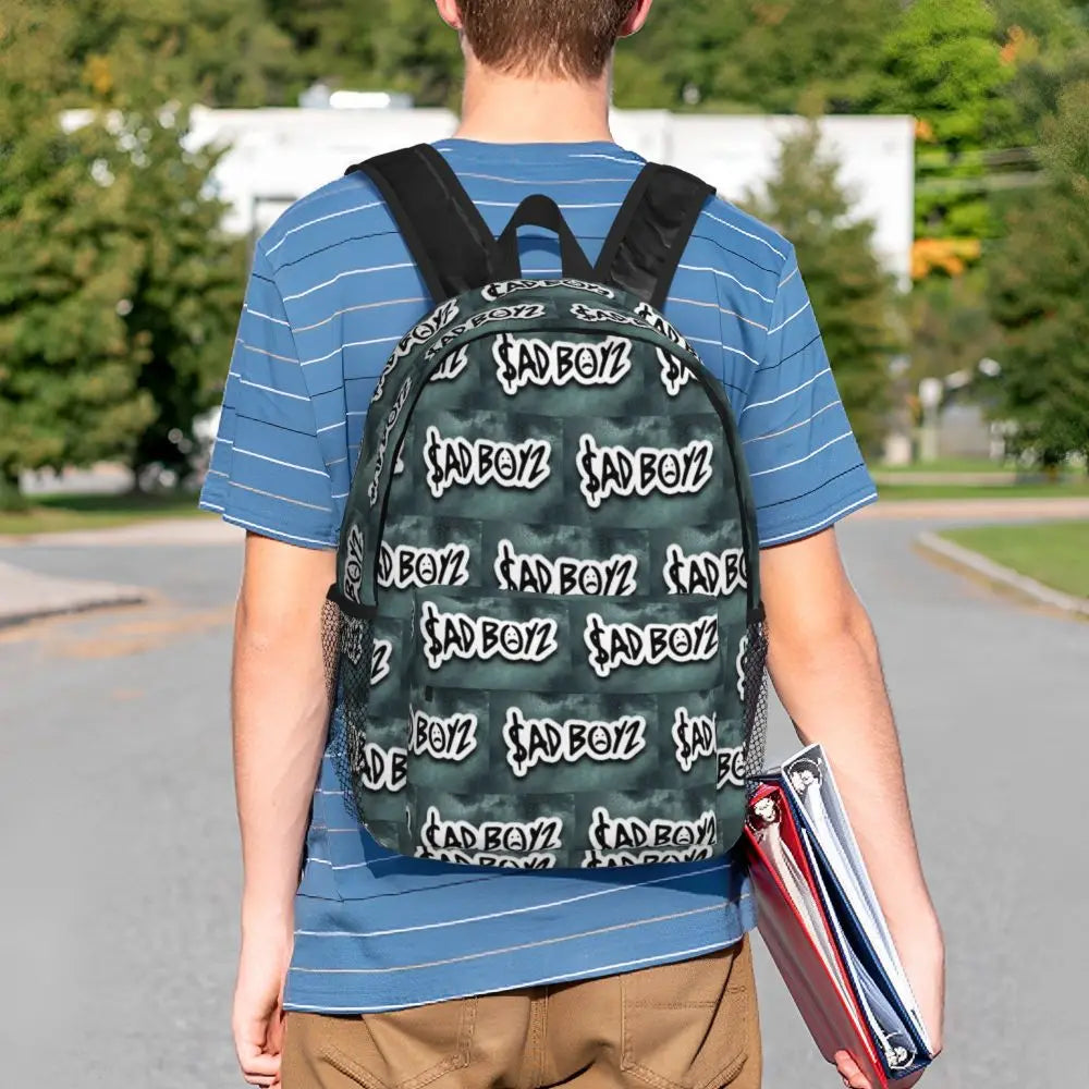 Junior H Sad Boyz Logo Backpack – Graffiti Green