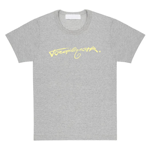 Karol G "Tropicoqueta" Fitted T-Shirt – Heather Gray & Yellow