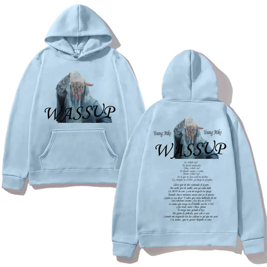 Young Miko “WASSUP” Hoodie – Sky Blue
