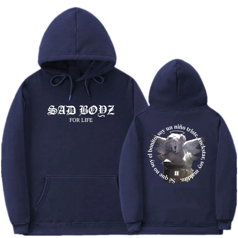 Junior H x Sad Boyz “For Life” Hoodie – Black