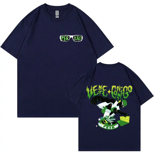 Feid “Le Me Chimbo” Superhero T-Shirt – Navy Blue