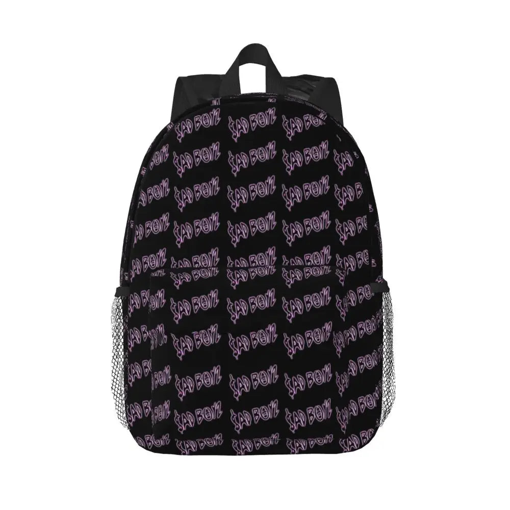 Junior H Sad Boyz Logo Backpack – Purple
