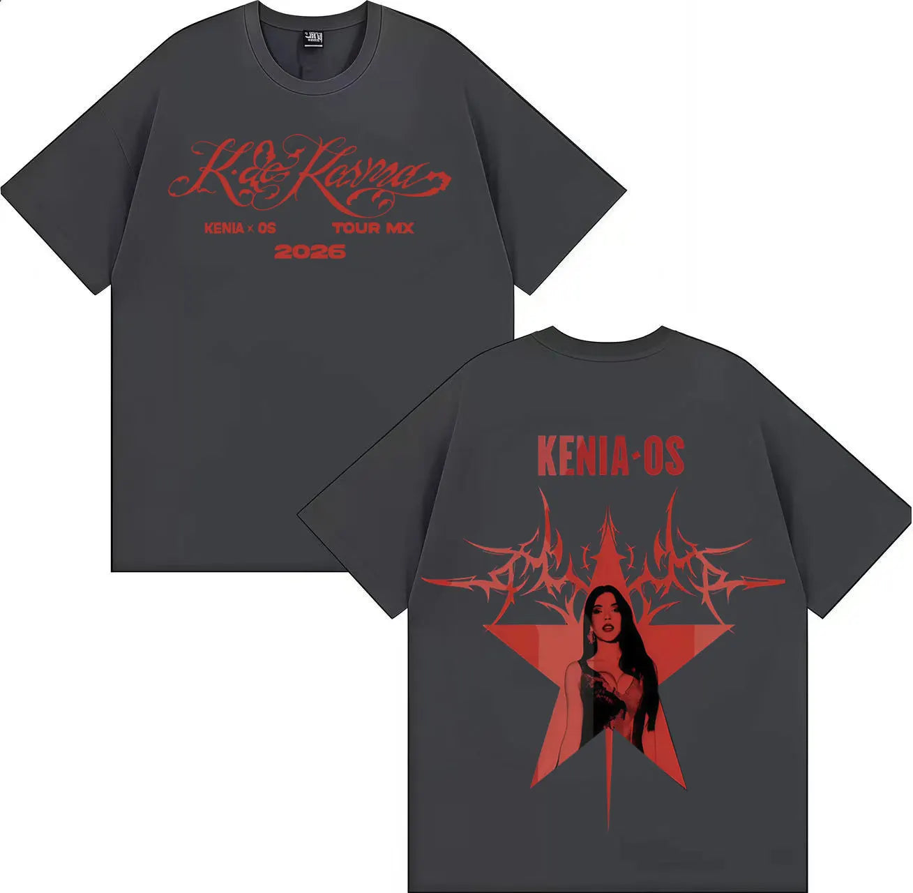 Kenia OS La Kasita Tour MX 2026 T-Shirt - Dark Grey