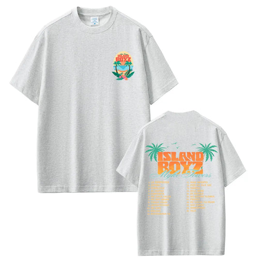 Myke Towers Island Boyz Album T-Shirt - Gray