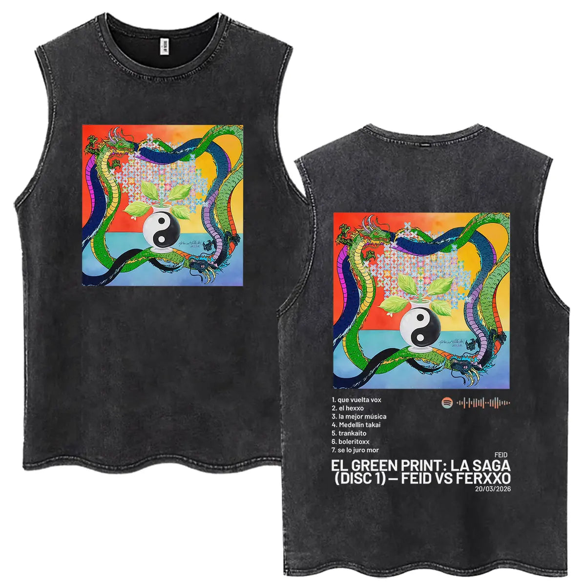 Feid EL GREEN PRINT: La Saga FEID VS FERXXO Tour 2026 Tank Top