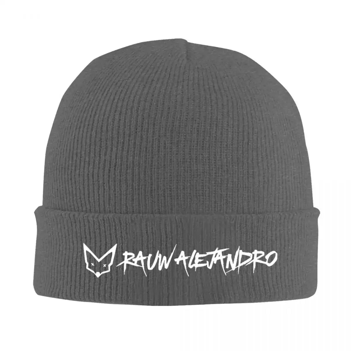 Rauw Alejandro Logo Knit Beanie (Dark Grey)