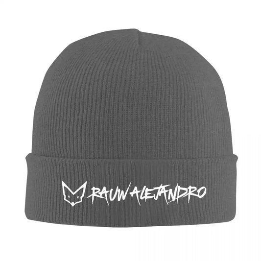 Rauw Alejandro Logo Knit Beanie (Dark Grey)