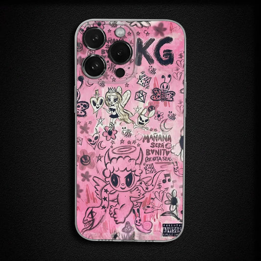 Karol G iPhone Case – Mañana Será Bonito Graffiti Pink