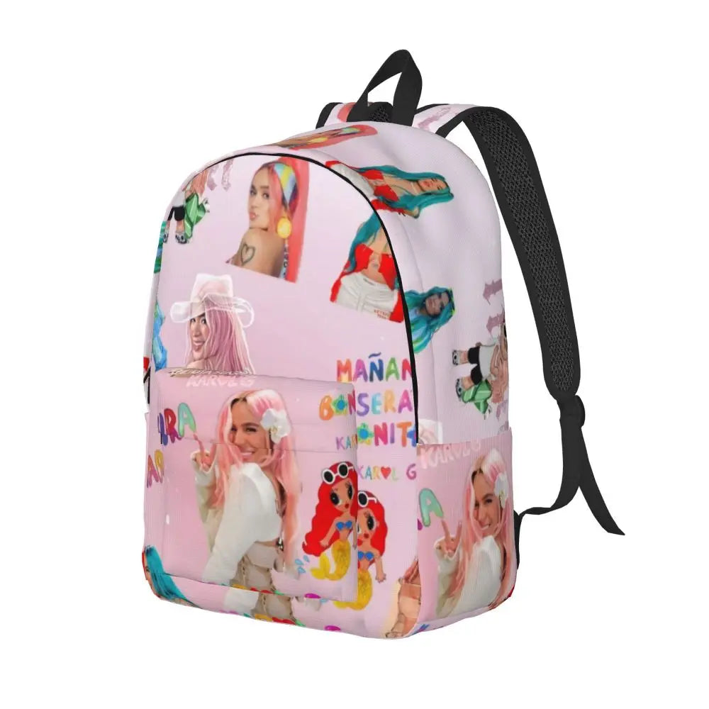 Karol G Iconic Poses Backpack – Pink Aura