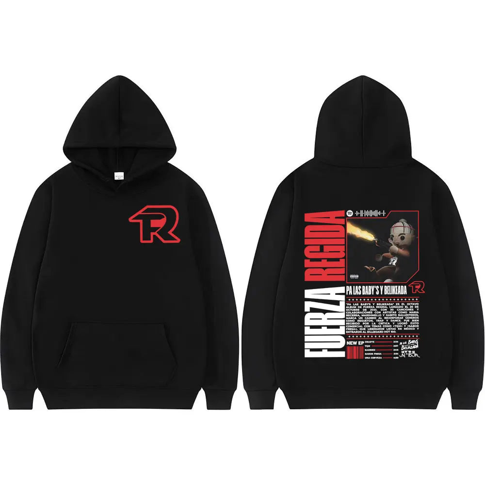 Fuerza Regida Regulated Force 2025 Tour Hoodie (Black)