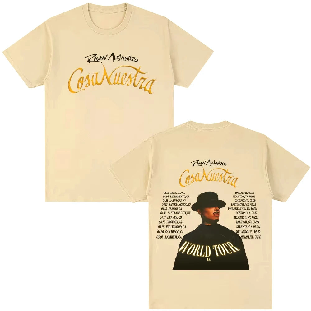 Rauw Alejandro Cosa Nuestra World Tour 2025 T-Shirt – Beige