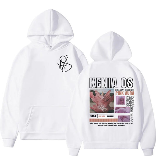 Kenia OS Pink Aura Album Tour Hoodie – White