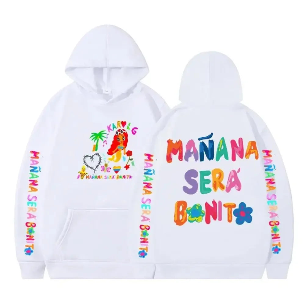 Karol G White Hoodie – Mañana Será Bonito