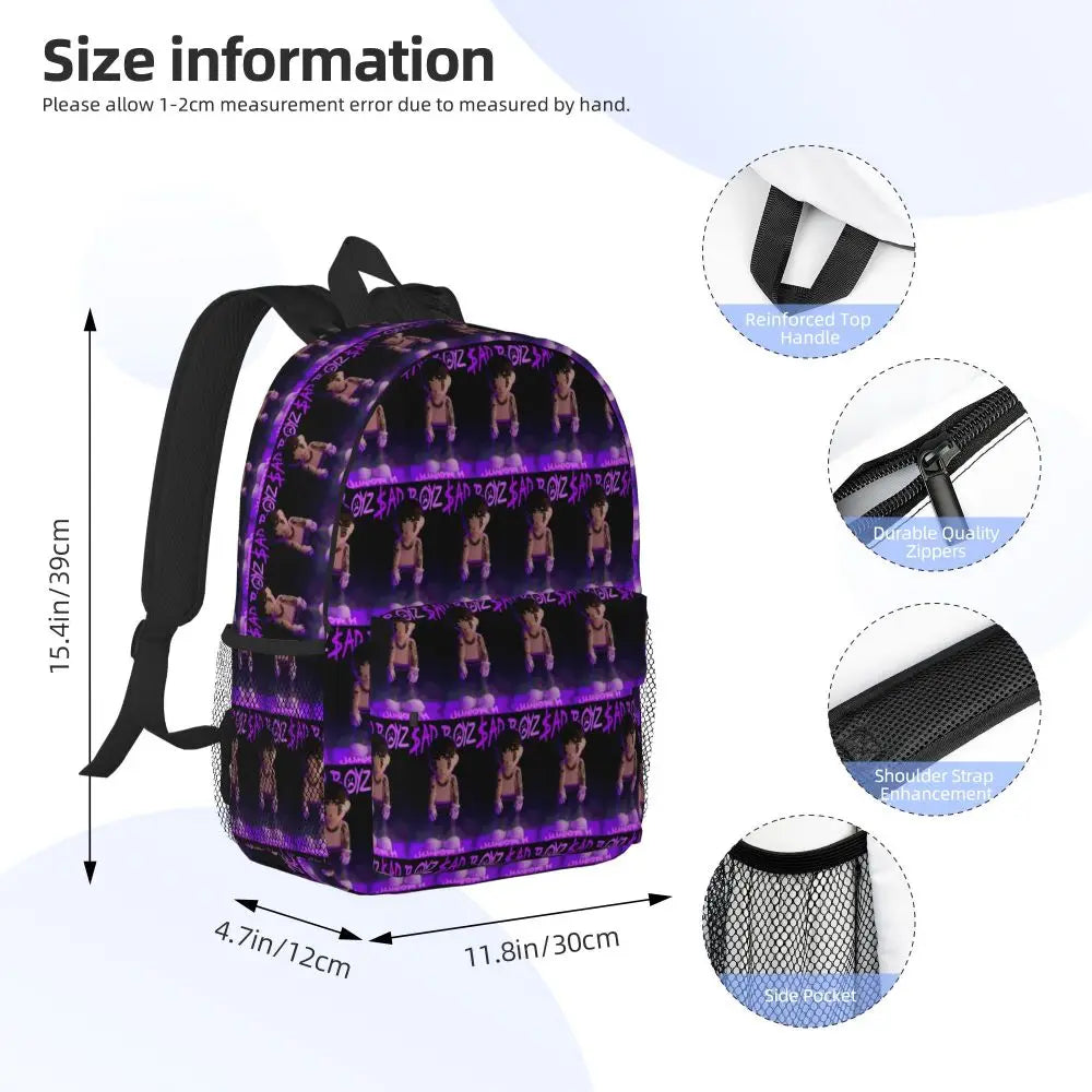 Junior H Sad Boyz Fighter Backpack – Purple Glow
