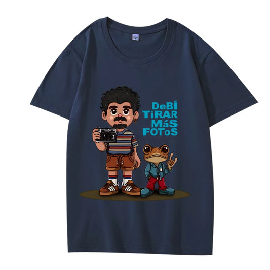 Bad Bunny “Debí Tirar Más Fotos” Cartoon T-Shirt – Navy Blue