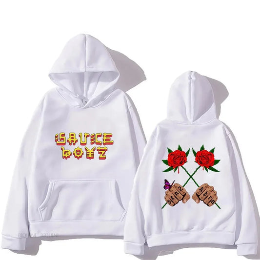 Eladio Carrión Sauce Boyz White Hoodie
