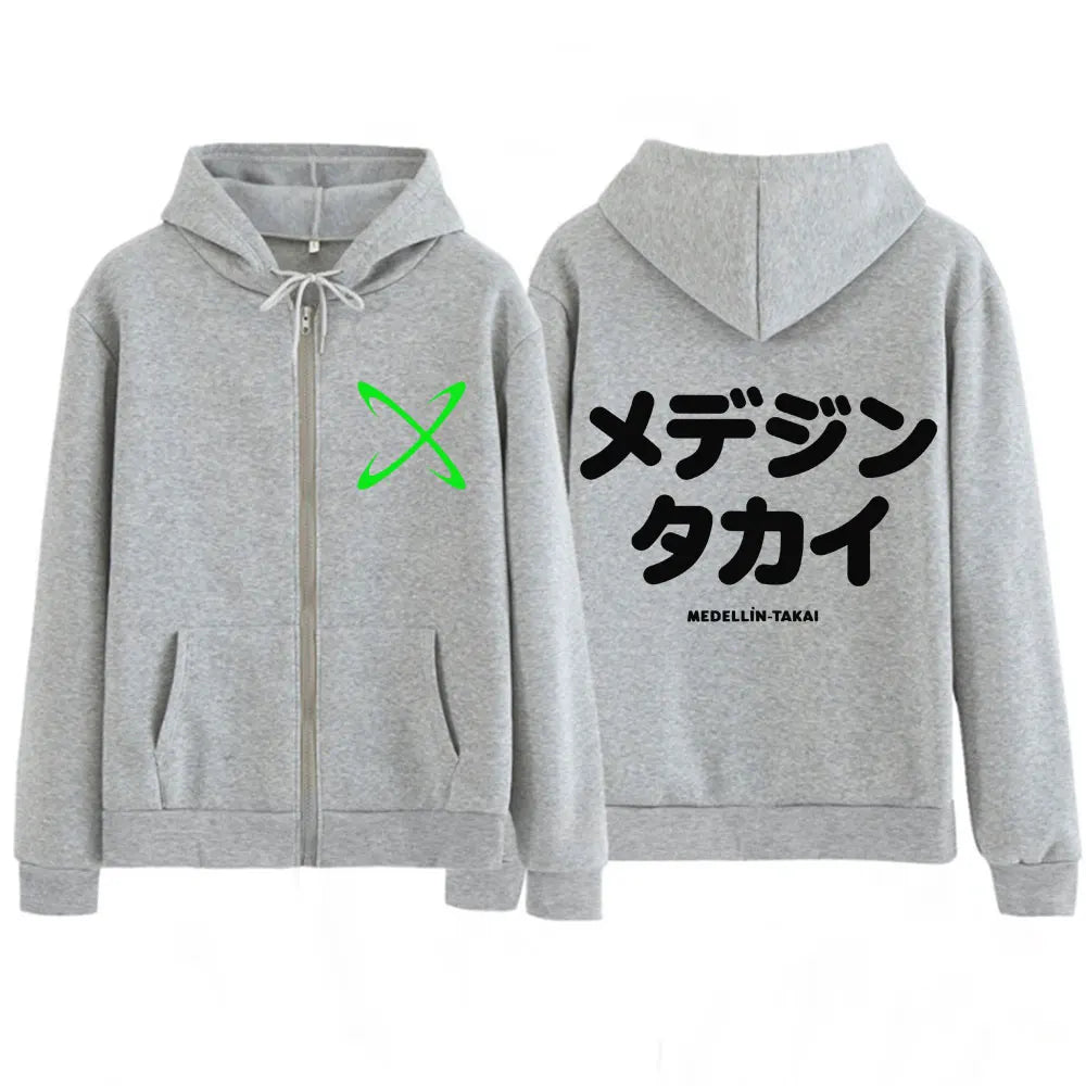 Feid EL GREEN PRINT: La Saga Medellín–Takai Zip-Up Hoodie