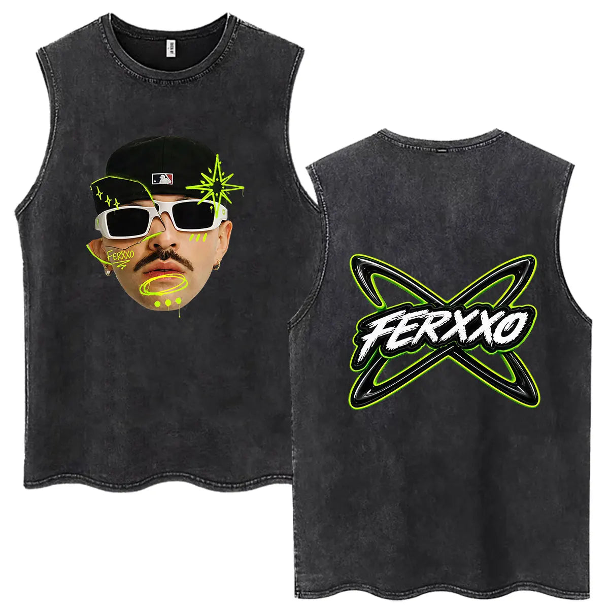 Feid EL GREEN PRINT: La Saga FEID VS FERXXO Tour 2026 Tank Top